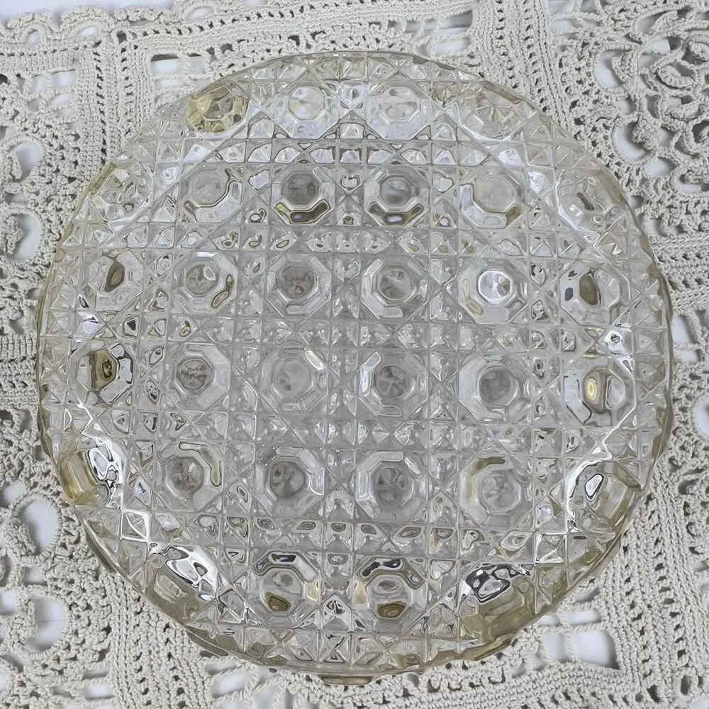 Vtg French Cut & Formed Glass‎ Baccarat Style Jewelry Casket Trinket Box 4.75” - Picture 10 of 14